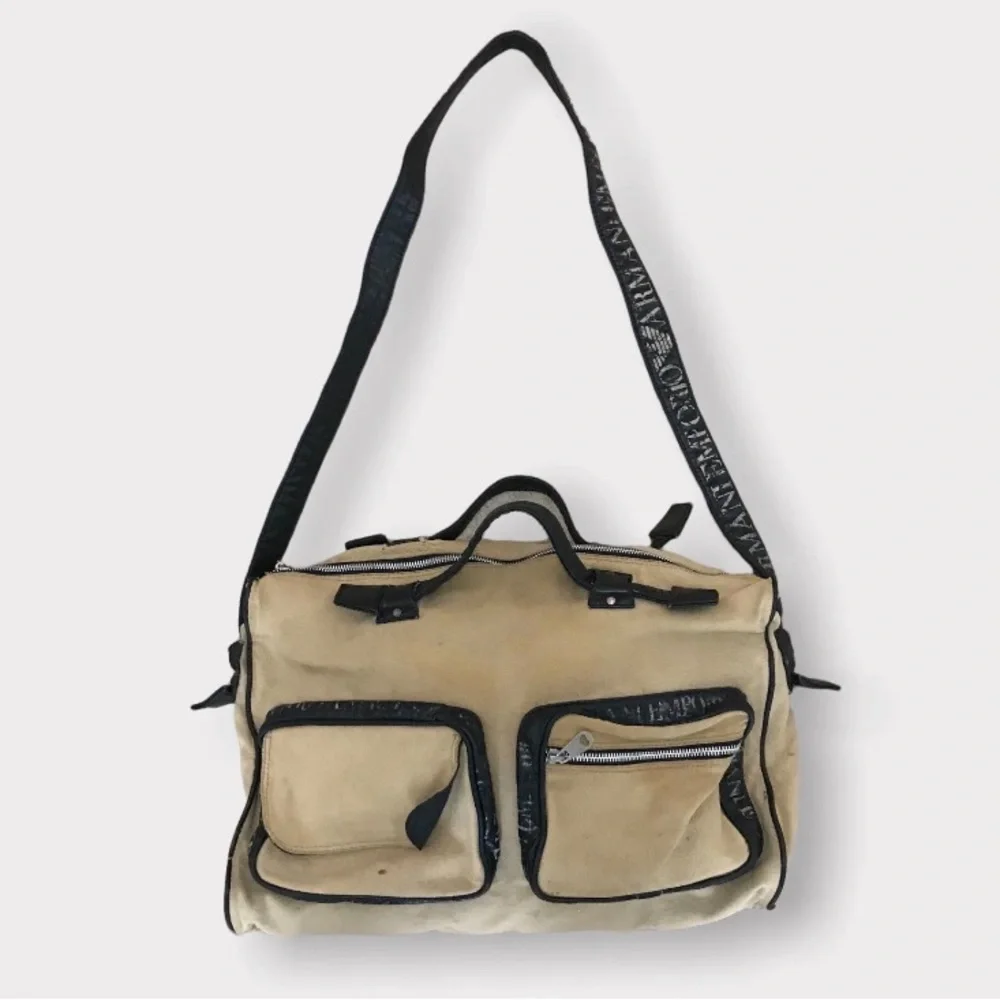 Emporio Armani Light Brown Messenger Bag, OS